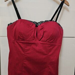 Vintage Guess RED LACE CORSET